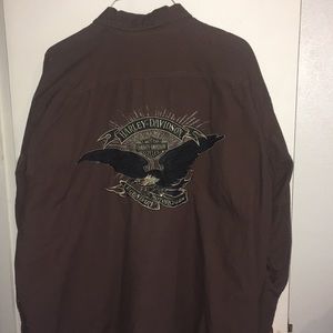 Harley Davidson button down.